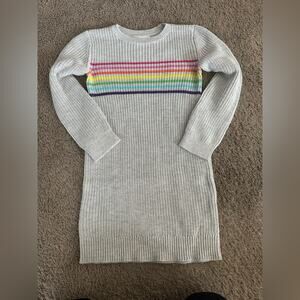 Place Gray Ribbed Sweater Dress‎ with Raglan Sleeves